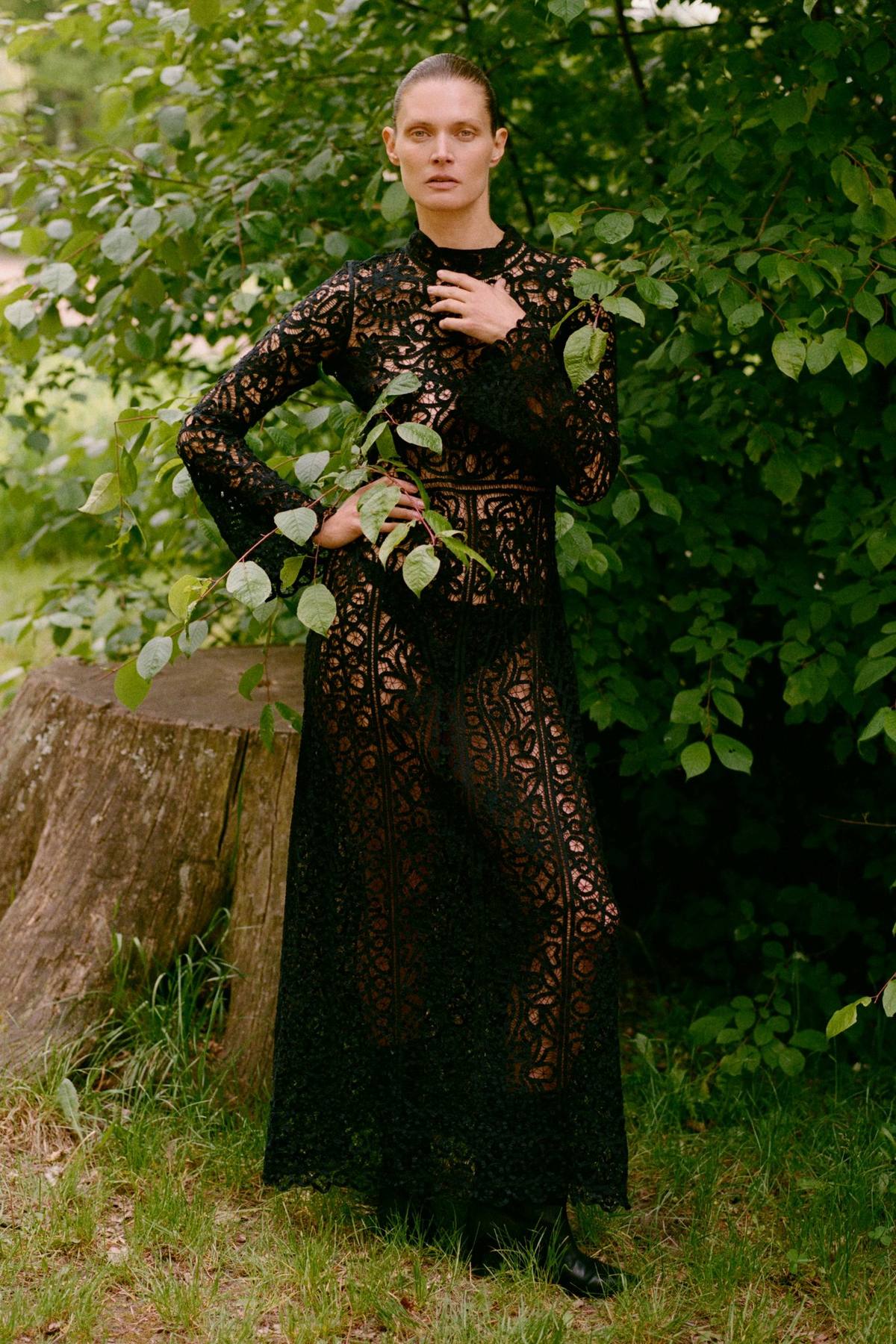 Sea New York black Battenburg lace dress, Resort 2026